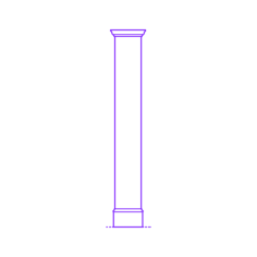 Buildings Wood Columns Square Base Capital Digital Sketch Svg Design, Free Vectors File